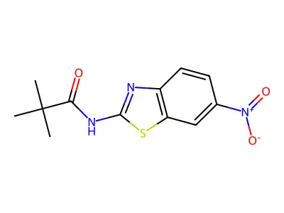 2,2-dimethyl-N-(6-nitro-1,3-benzothiazol-2-yl)propanamide structure