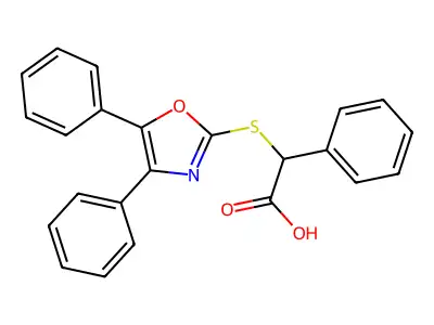 [(4,5-Diphenyl-1,3-oxazol-2-yl)sulfanyl](phenyl)acetic acid structure