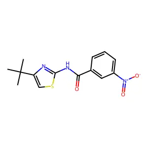 N-(4-tert-butyl-1,3-thiazol-2-yl)-3-nitrobenzamide structure