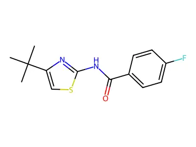 N-(4-(tert-butyl)thiazol-2-yl)-4-fluorobenzamide structure