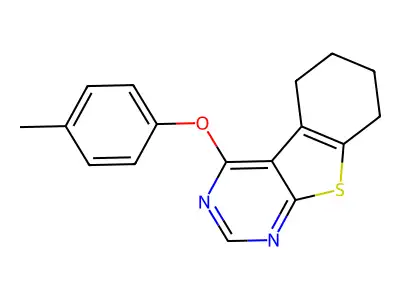 3-(4-methylphenoxy)-8-thia-4,6-diazatricyclo[7.4.0.0^{2,7}]trideca-1(9),2,4,6-tetraene structure
