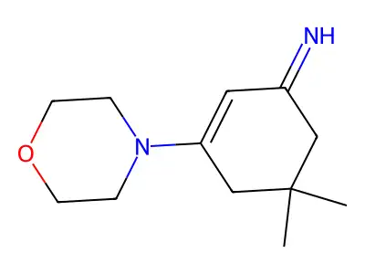 5,5-Dimethyl-3-morpholin-4-yl-cyclohex-2-enylideneamine structure