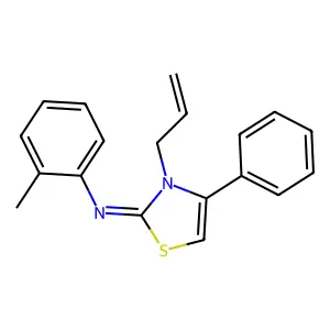 (Z)-N-(3-allyl-4-phenylthiazol-2(3H)-ylidene)-2-methylaniline structure