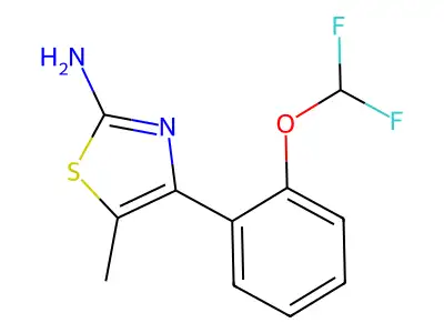 4-[2-(Difluoromethoxy)phenyl]-5-methyl-1,3-thiazol-2-amine structure