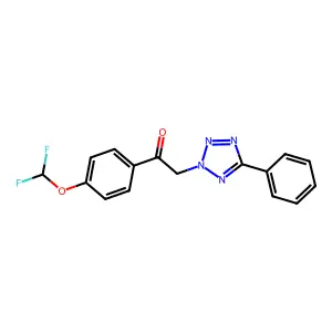 1-(4-(difluoromethoxy)phenyl)-2-(5-phenyl-2H-tetrazol-2-yl)ethanone structure
