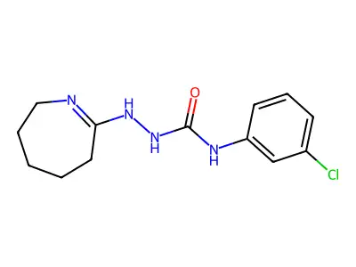1-(3-chlorophenyl)-3-(3,4,5,6-tetrahydro-2H-azepin-7-ylamino)urea structure