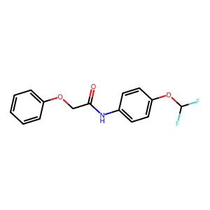 N-[4-(difluoromethoxy)phenyl]-2-phenoxyacetamide structure