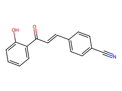 4-[3-(2-Hydroxyphenyl)-3-oxoprop-1-en-1-yl]benzonitrile structure