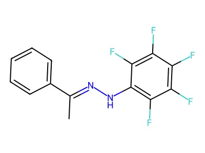 1-(Perfluorophenyl)-2-(1-phenylethylidene) hydrazine structure