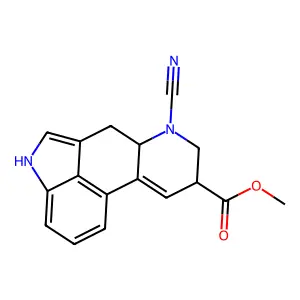 methyl 7-cyano-6,6a,8,9-tetrahydro-4H-indolo[4,3-fg]quinoline-9-carboxylate structure