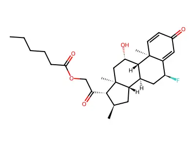 Fluocortolone-21-hexanoat structure
