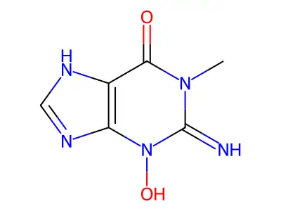 3-Hydroxy-1-methylguanine structure