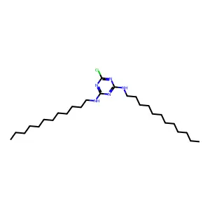 2-CHLORO-4,6-BIS(DODECYLAMINO)-S-TRIAZINE structure