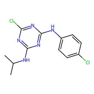 6-chloro-4-N-(4-chlorophenyl)-2-N-propan-2-yl-1,3,5-triazine-2,4-diamine structure