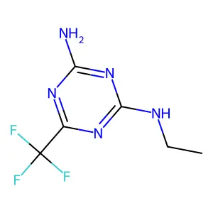 2-N-ethyl-6-(trifluoromethyl)-1,3,5-triazine-2,4-diamine structure