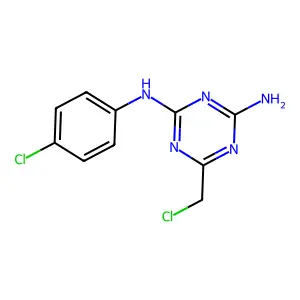 6-(Chloromethyl)-N~2~-(4-chlorophenyl)-1,3,5-triazine-2,4-diamine structure