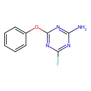 4-Fluoro-6-phenoxy-1,3,5-triazin-2-amine structure