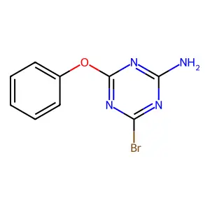 4-溴-6-苯氧基-1,3,5-三嗪-2-胺 structure