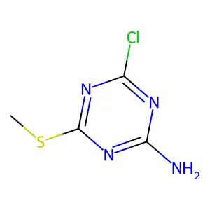 4-氯-6-甲硫基-1,3,5-三嗪-2-胺 structure