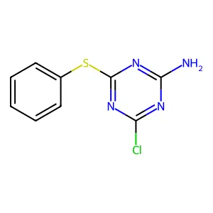 4-氯-6-苯硫基-1,3,5-三嗪-2-胺 structure