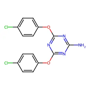 4,6-双(4-氯苯氧基)-1,3,5-三嗪-2-胺 structure