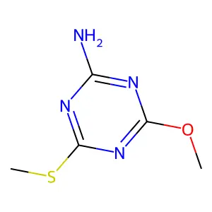 4-甲氧基-6-甲硫基-1,3,5-三嗪-2-胺 structure