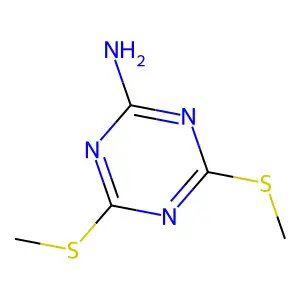 4,6-双(甲硫基)-1,3,5-三嗪-2-胺 structure