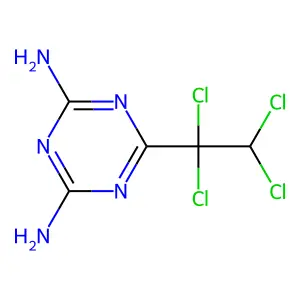 6-(1,1,2,2-Tetrachloroethyl)-1,3,5-triazine-2,4-diamine structure
