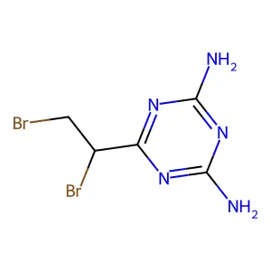 6-(1,2-二溴乙基)-1,3,5-三嗪-2,4-二胺 structure