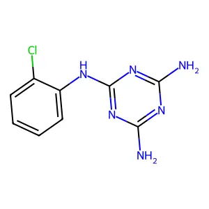 N2-(2-chlorophenyl)-1,3,5-triazine-2,4,6-triamine structure