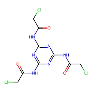 N,N',N''-(1,3,5-Triazine-2,4,6-triyl)tris(2-chloroacetamide) structure