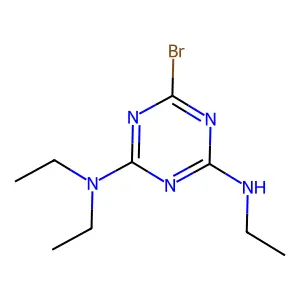 6-bromo-2-N,2-N,4-N-triethyl-1,3,5-triazine-2,4-diamine structure