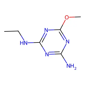 2-Amino-4-ethylamino-6-methoxy-s-triazine structure