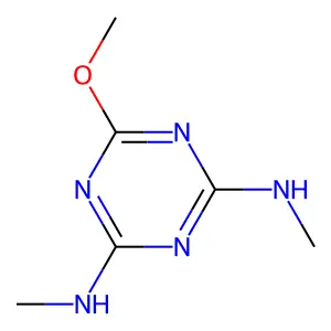 N,N'-Dimethyl-6-methoxy-s-triazine-2,4-diamine structure