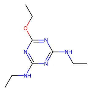 6-ethoxy-2-N,4-N-diethyl-1,3,5-triazine-2,4-diamine structure
