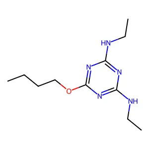 2-Butoxy-4,6-bis(ethylamino)-S-triazine structure