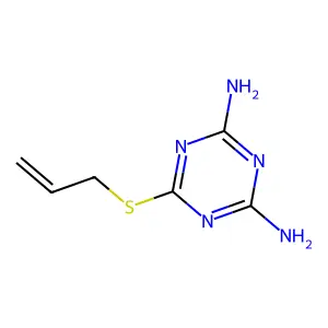 2-(Allylthio)-4,6-diamino-S-triazine structure