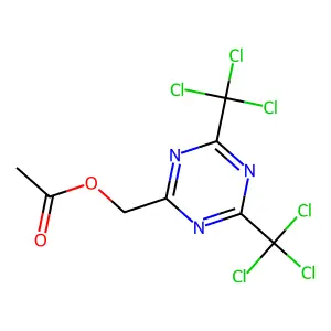 [4,6-Bis(trichloromethyl)-1,3,5-triazin-2-yl]methyl acetate structure