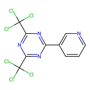 2-Pyridin-3-yl-4,6-bis(trichloromethyl)-1,3,5-triazine structure