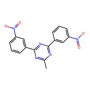 2-Methyl-4,6-bis(3-nitrophenyl)-1,3,5-triazine structure