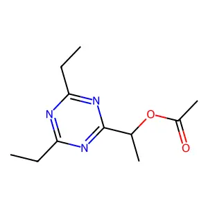 1-(4,6-Diethyl-1,3,5-triazin-2-yl)ethyl acetate structure