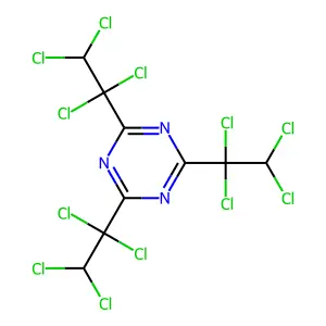 2,4,6-Tris(1,1,2,2-tetrachloroethyl)-1,3,5-triazine structure