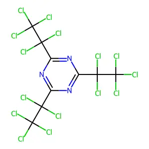 2,4,6-Tris(1,1,2,2,2-pentachloroethyl)-1,3,5-triazine structure