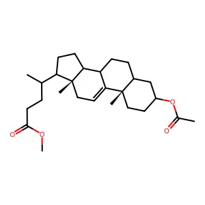 Methyl3alpha-acetoxy-5beta-chol-9(11)-en-24-oate structure
