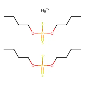 Mercury, bis(O,O-dibutylphosphorodithioato-S)- structure