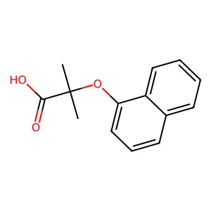 2-Methyl-2-(1-naphthyloxy)propanoic acid structure