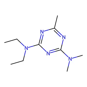 2-N,2-N-diethyl-4-N,4-N,6-trimethyl-1,3,5-triazine-2,4-diamine structure