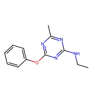 N-乙基-4-甲基-6-苯氧基-1,3,5-三嗪-2-胺 structure