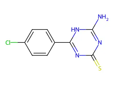 4-Amino-6-(4-chlorophenyl)-1,3,5-triazine-2-thiol structure