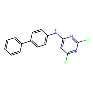 N-(4-联苯基)-4,6-二氯-1,3,5-三嗪-2-胺 structure